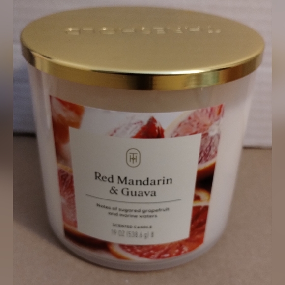 Threshold Red Mandarin & Guava Glass Jar Candle - Picture 1 of 6